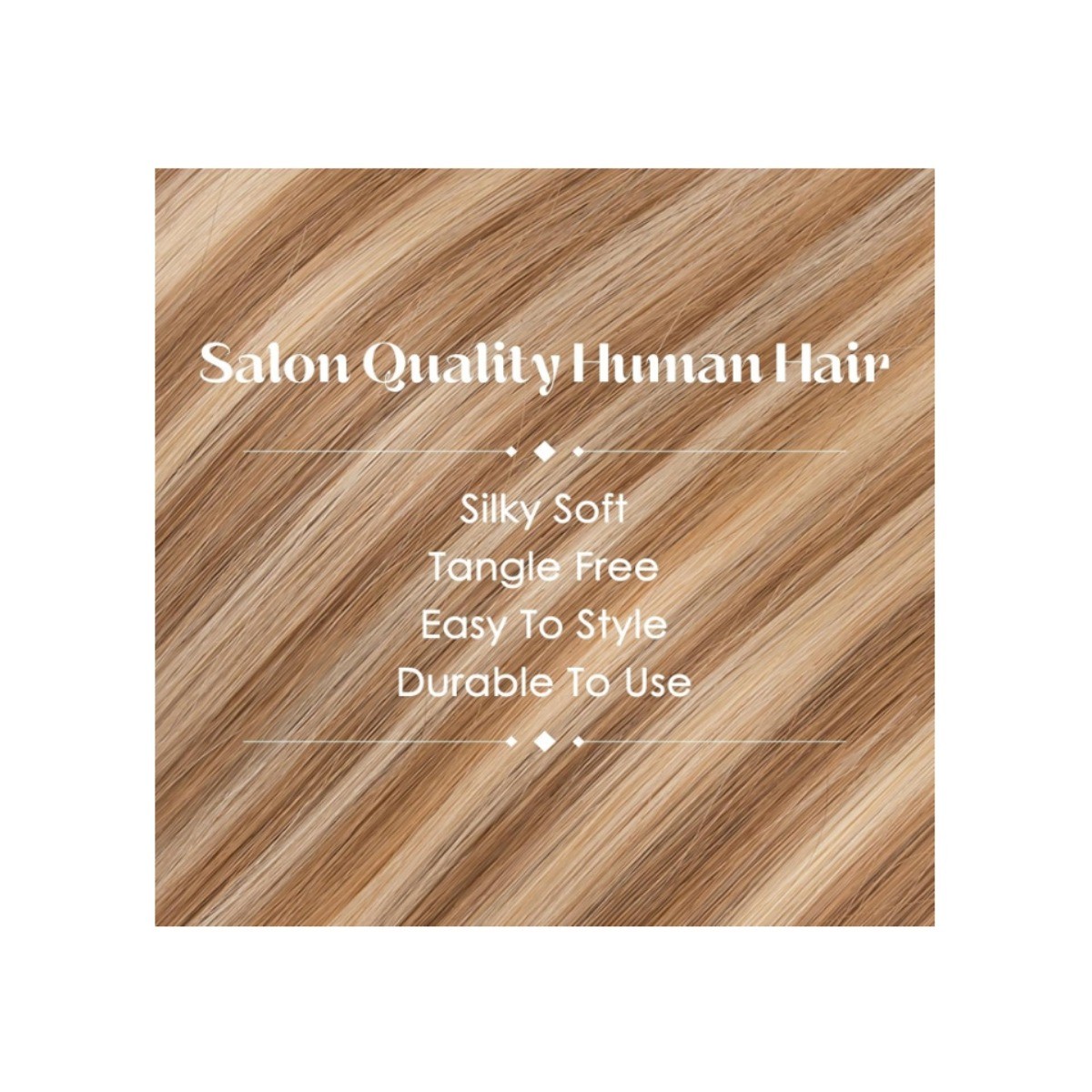 Hairro 6PC 14″ Human Hair Clip In Extensions Blonde #12P613 36g Short Hairpieces