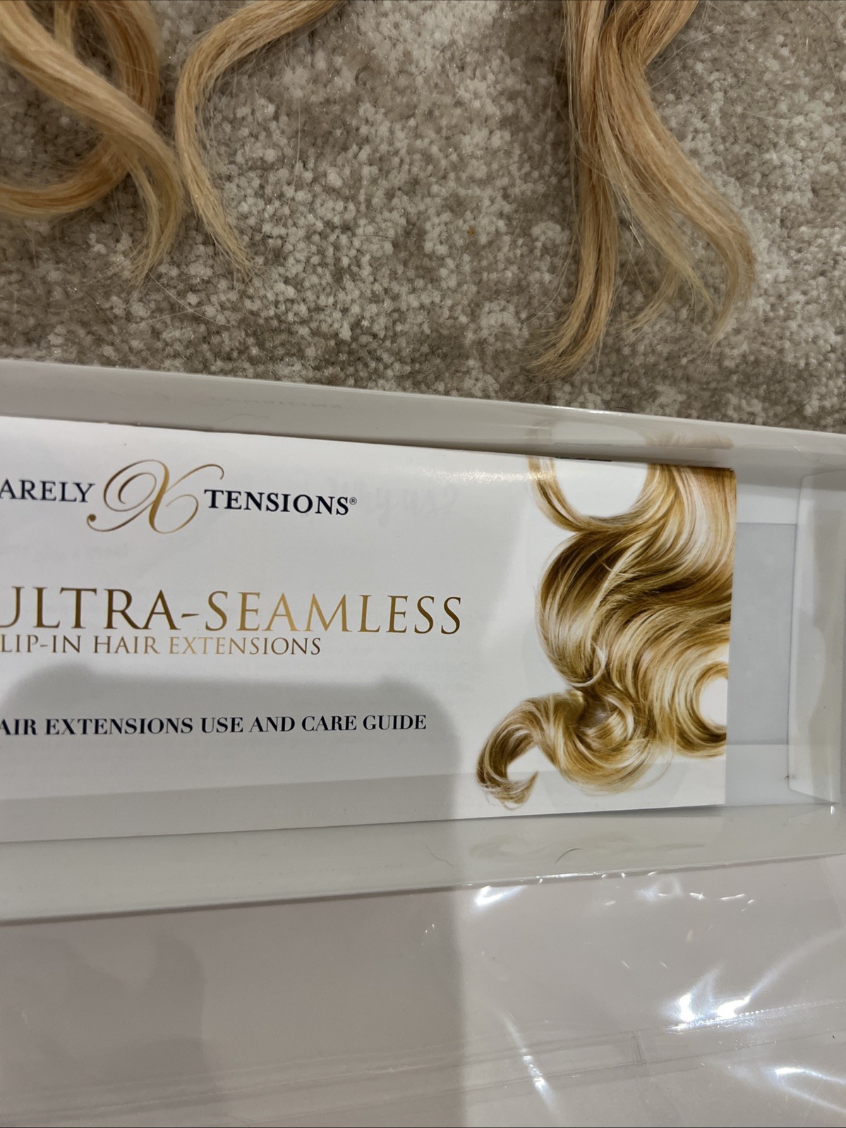 Barely Xtensions Ultra Seamless Clip In Hair Extensions Blonde Frost 18 “