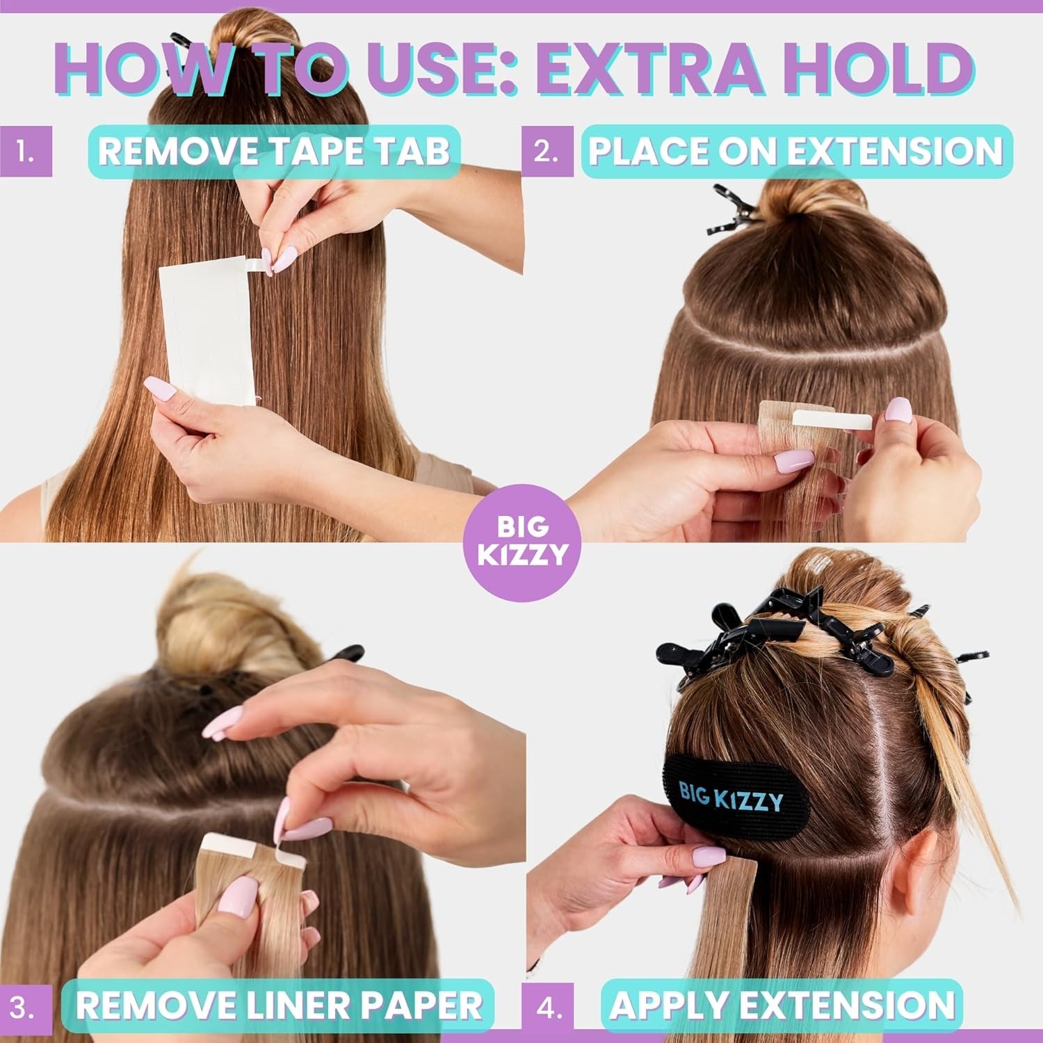 Double-Sided Hair Extension Tape – 72 Tabs with Medical Grade Adhesive, USA Made