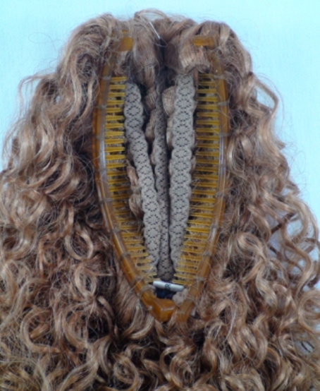23″ LONG LAYERED WAVY CURLY HAIR PONYTAIL HAIRPIECE BANANA CLIP REVERSIBLE LEAH