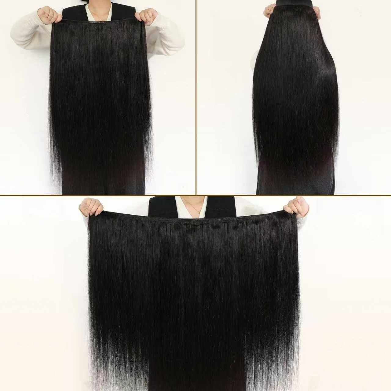 16A Raw Straight Human Hair Bundles 20″ 22″ 24″ – Virgin Remy, No Tangle, Long L