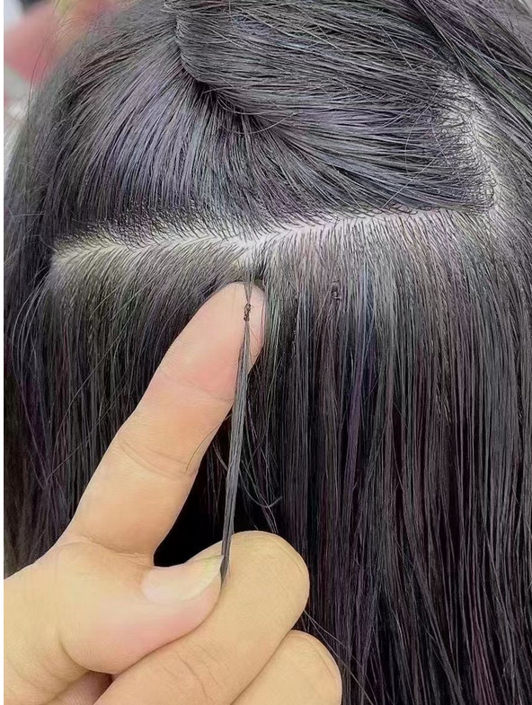 Second Generation Feather Hair Extension Micro Woven Feather 6D Double Line