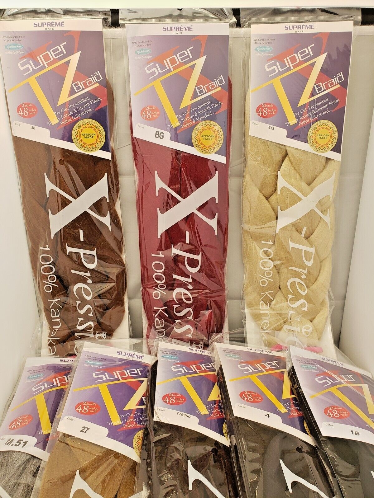 SUPER X TZ BRAID (2 BUNDLES/48 INCH EACH) – PRE-STRETCHED – SUPREME COLLECTION