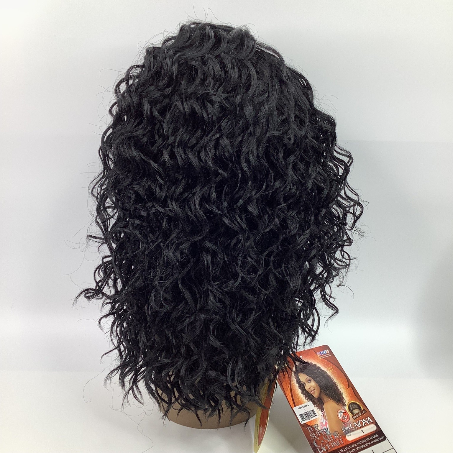Vanessa TOPS C NONA Wig Super C-Side Lace Part Synthetic Black 1