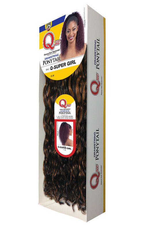 SHAKE N GO MILKY WAY FREETRESS DRAWSTRING PONYTAIL QUE SUPER GIRL CURLY STYLE