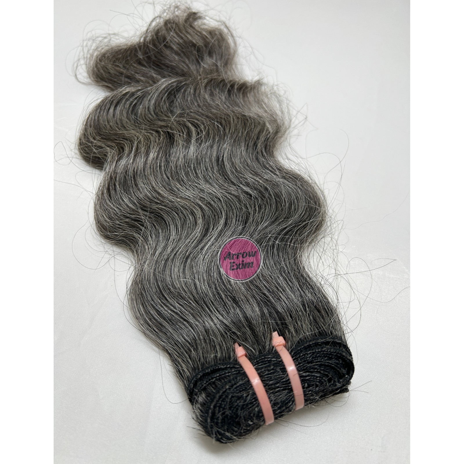 100% Natural Black and Grey Hair Bundle Silver Hair Extensions