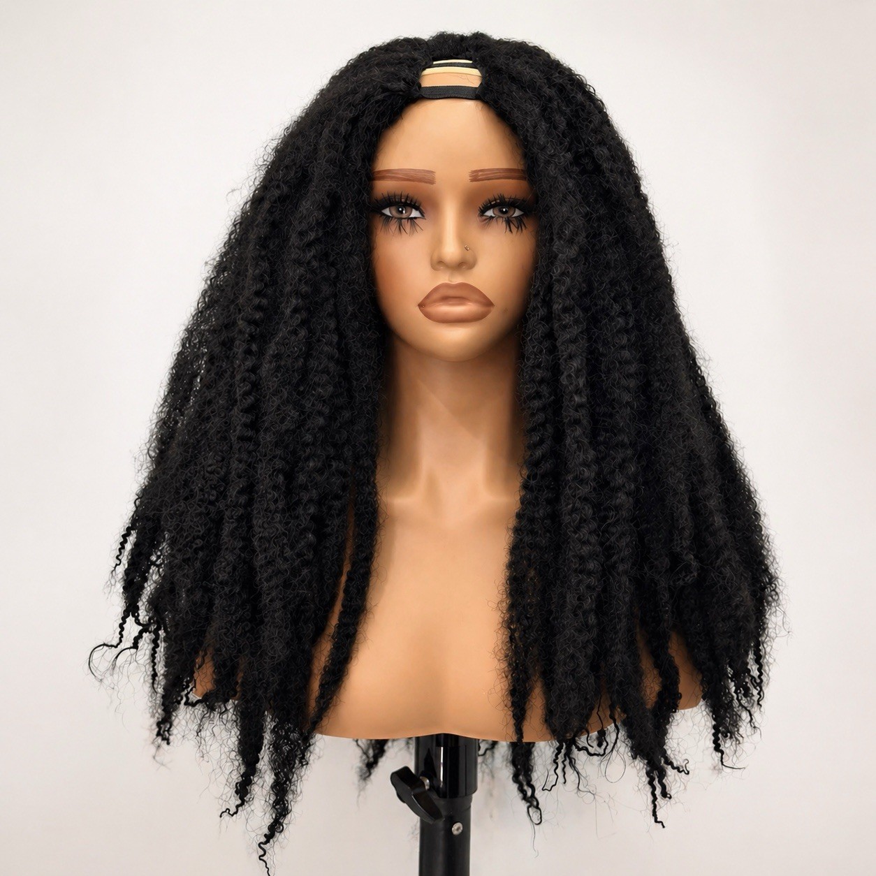 Afro Kinky Wig V Part For Black Women Glueless Natural Look