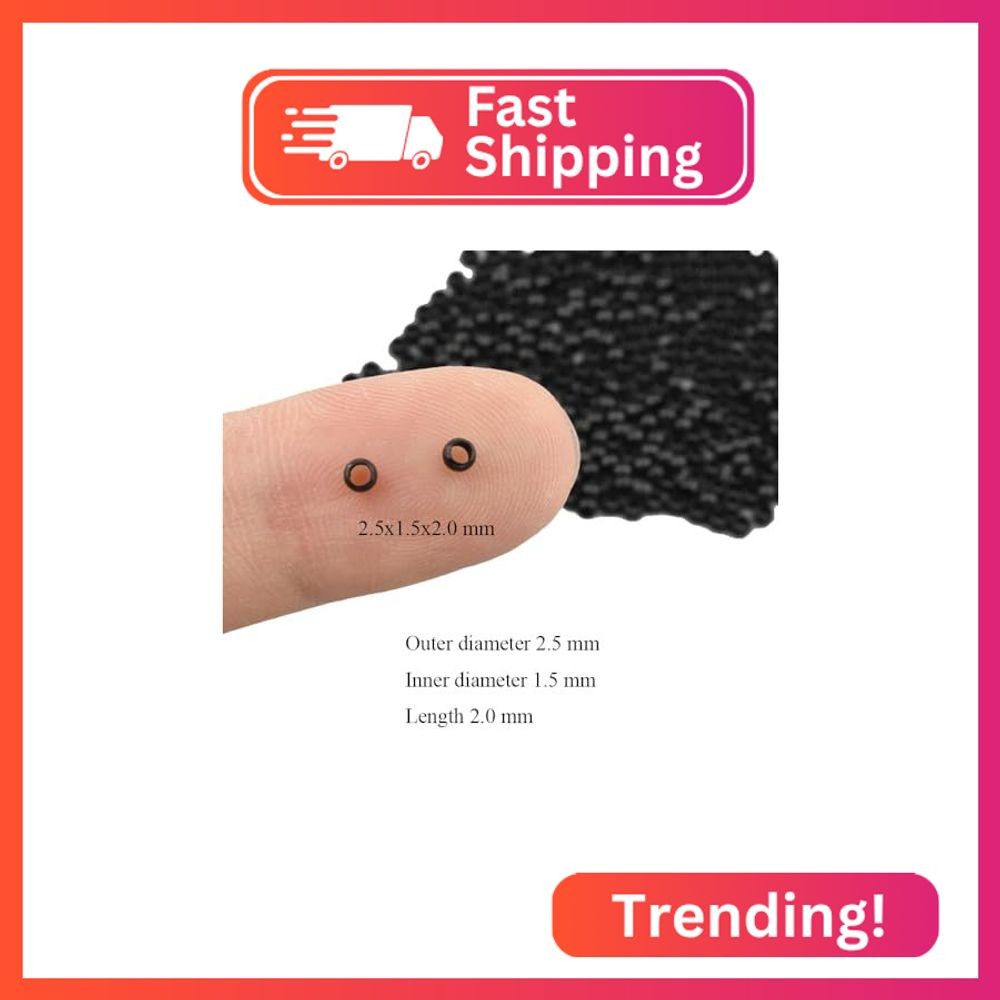 HAHIYO Black 2.5×1.5×2.0mm Micro Links Hair Extension Beads Nano Ring Hair Exten