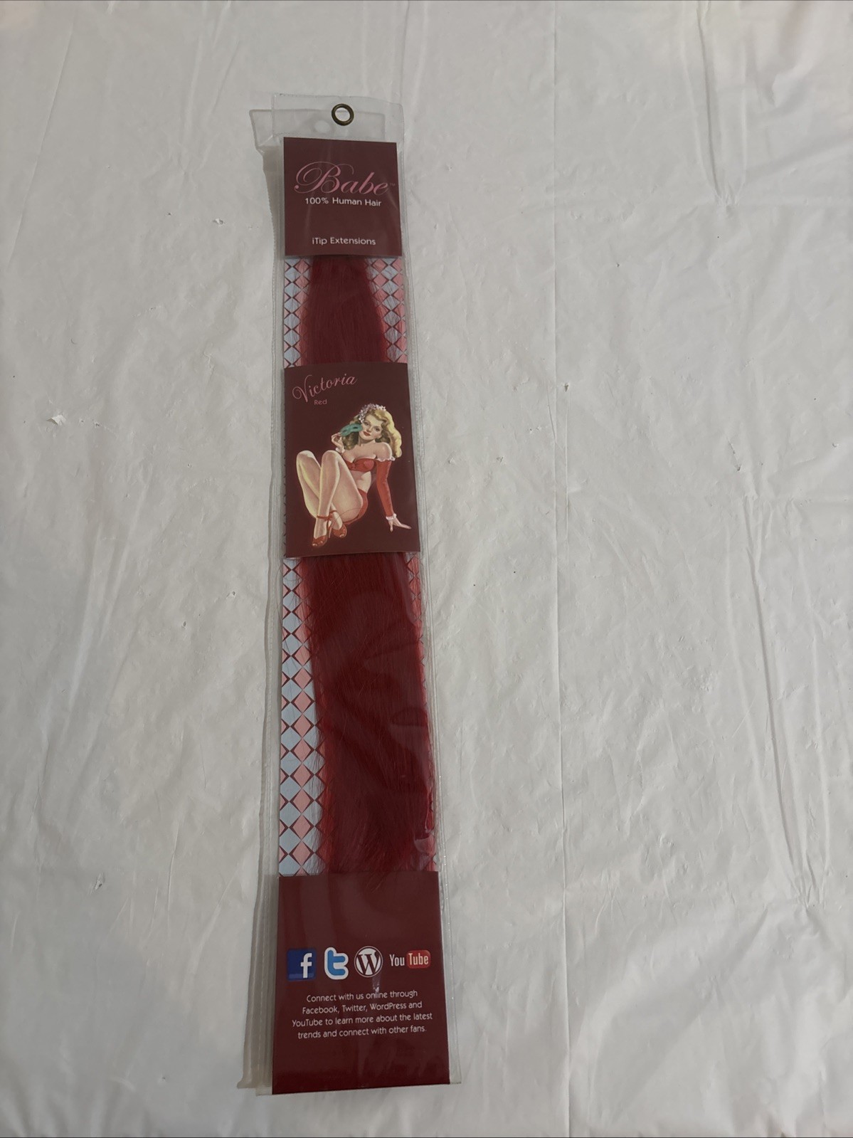 BABE I-TIP 100% Human Hair Victoria Red Straight 15+ pcs