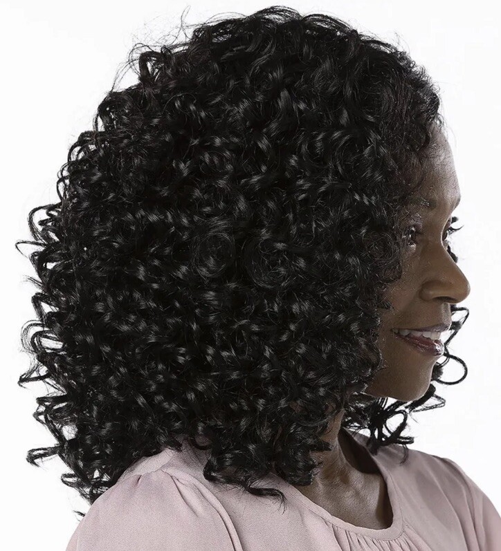 Toni Brattin Irresistible Textured All Over Spiral Curl Wig Color Black