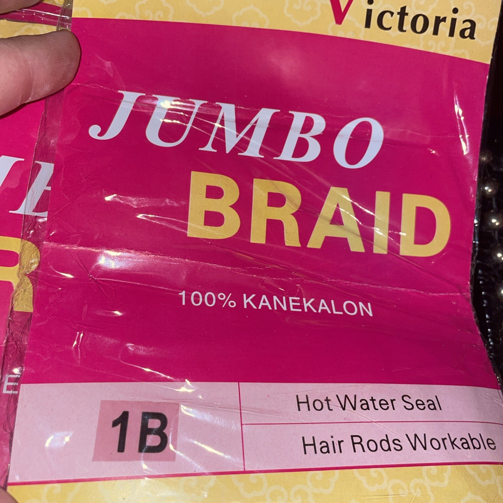 Victoria Jumbo Braid 1B 100% Kanekalon Lot Of 5