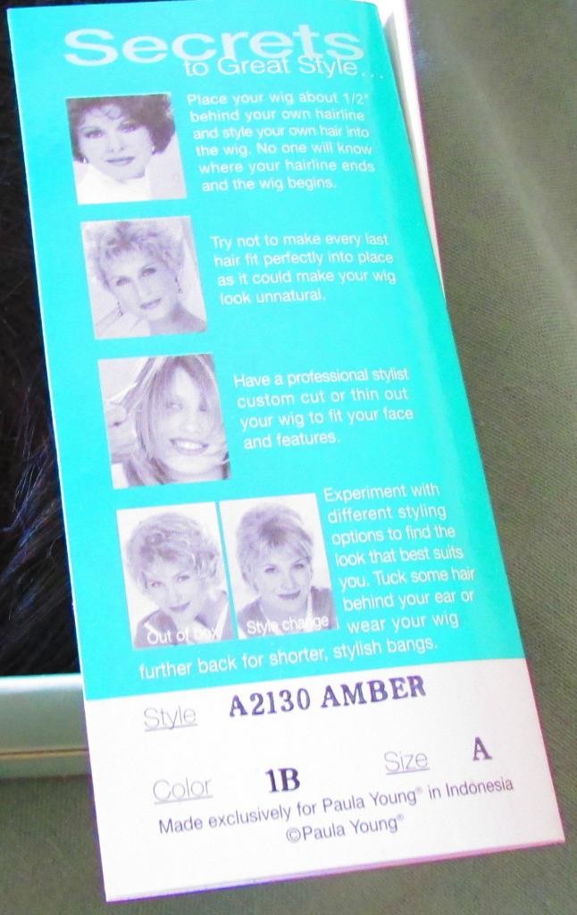 Paula Young America’s natural choice A2130 Amber 1B made in Indonesia