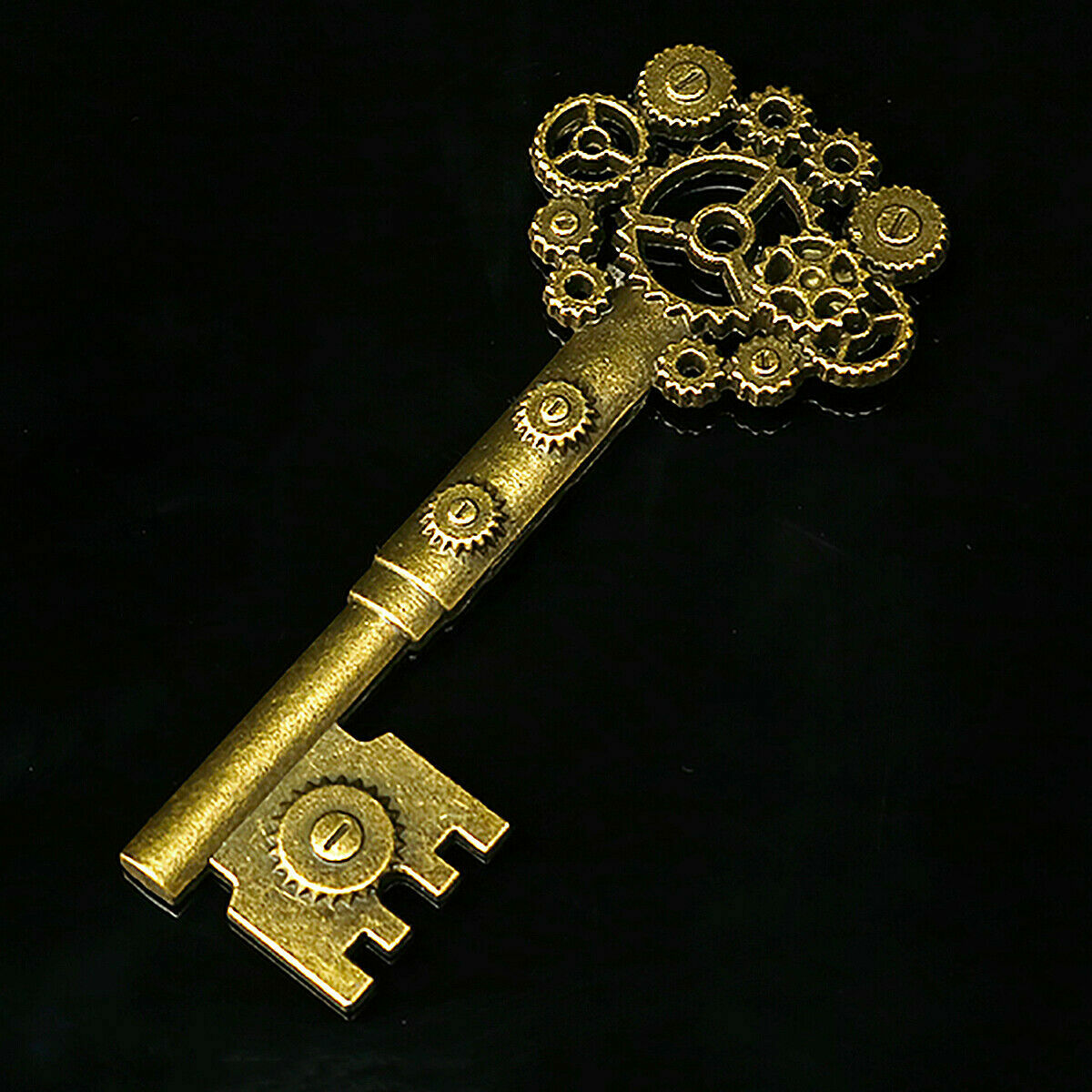 9Pcs Large Antique Vintage Old Brass Skeleton Keys Lot Cabinet Lock Necklace USA