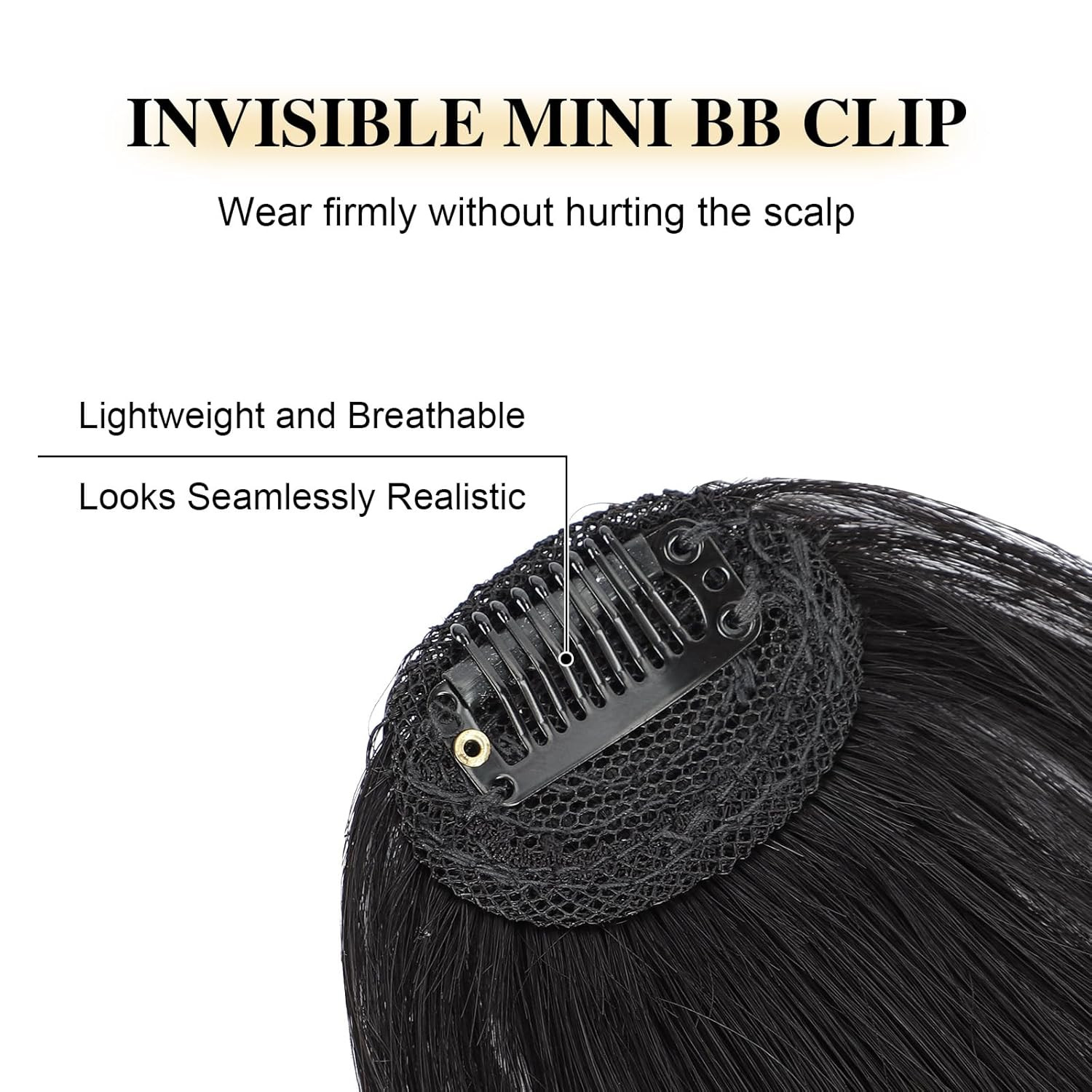 Clip in Bangs Real Human Hair Bangs Hair Clip with Temples Hairpieces for Women
