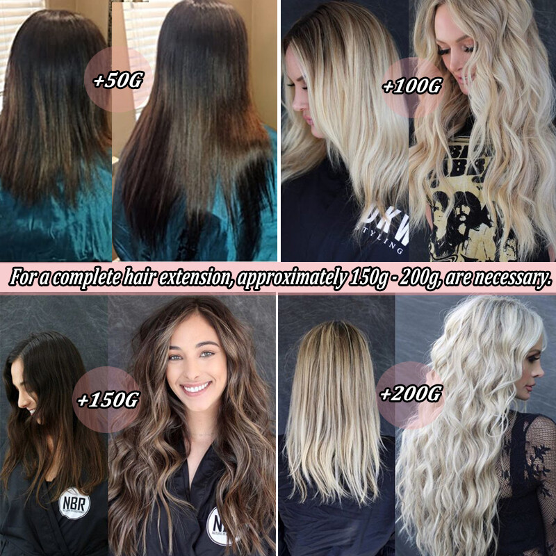 100 Strands I-Tip Stick Tip Hair 100% Human Hair Extensions Micro NaNo Ring Bead