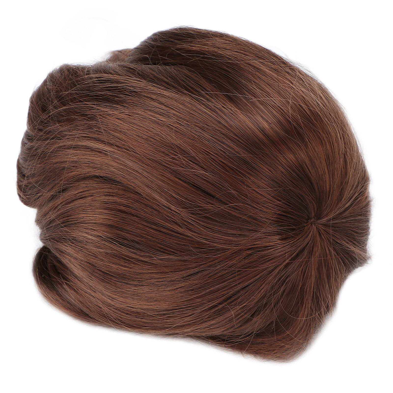 Men Short Light Brown Wig Male Short Straight False Hair Full Wig for Halloween
