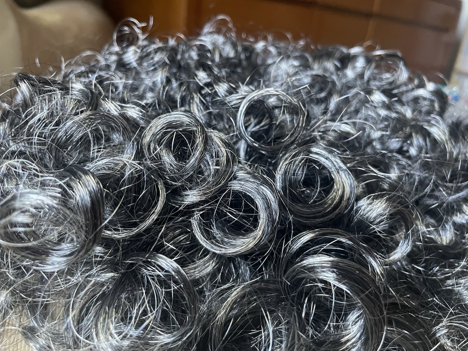 Curly Gray & Black Wig, Unisex Adult Hairpiece Curly Texture