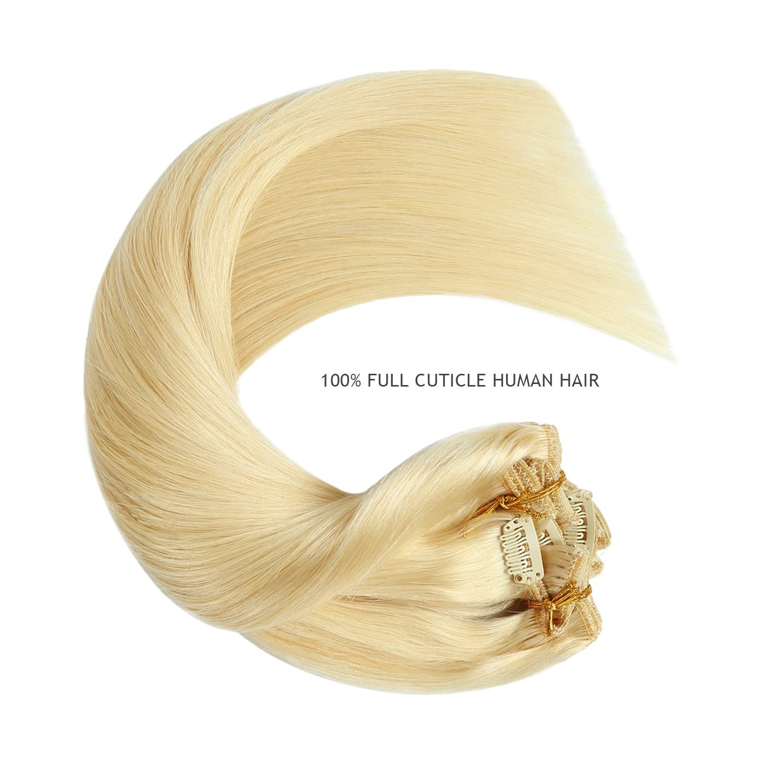 Clip In Thick Bundle Weft Hair Extensions Double Weft Sew-In Weave Human Hair A+