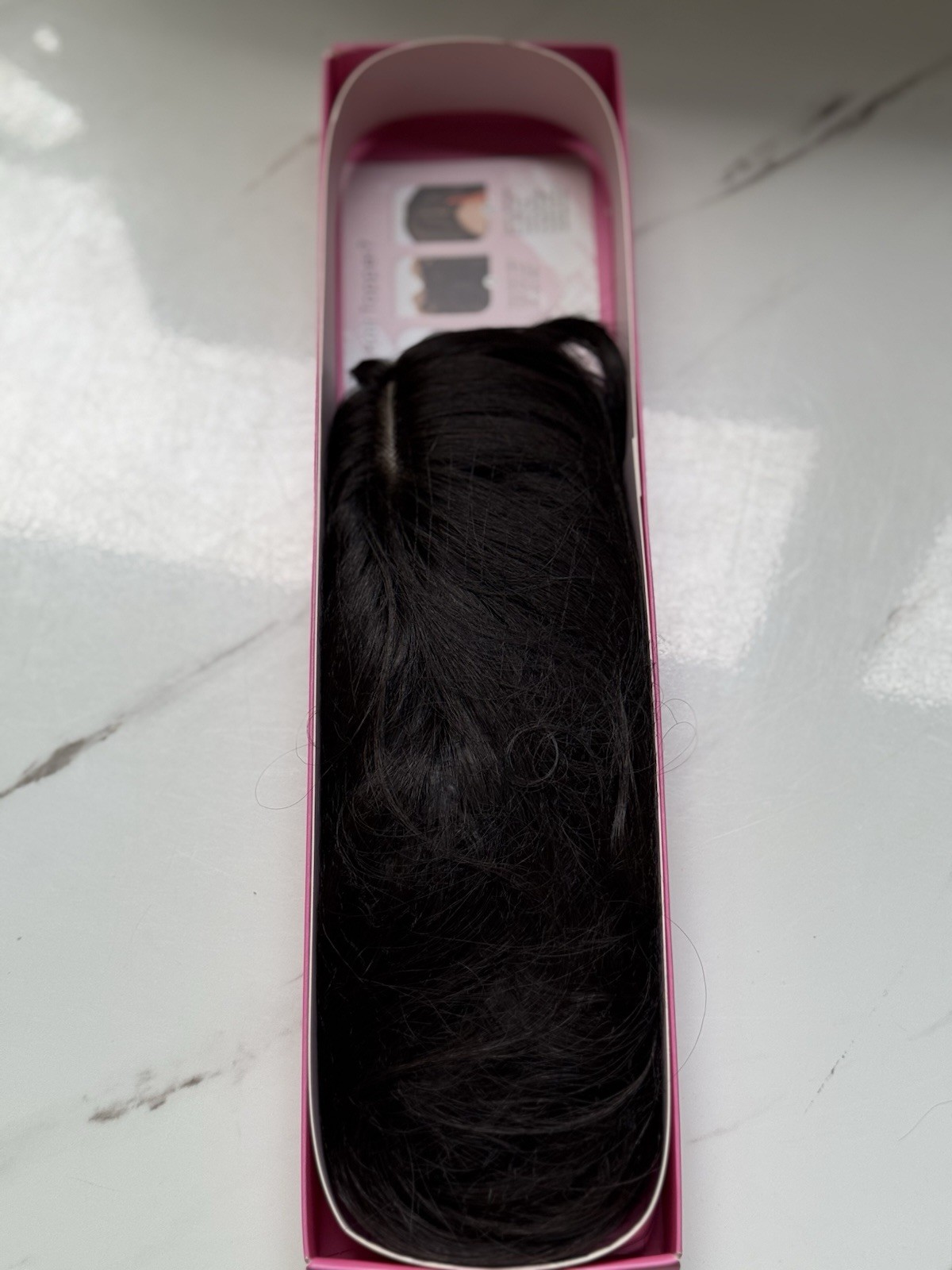 Molefi Wiglet Hair Topper 16” Dark Brown Highlights 4/8# New