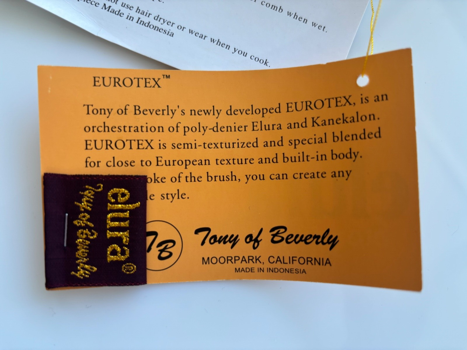 New Snappy Clip Hair Attachment Tony of Beverly Model Dusty Color Cinnamon NIB