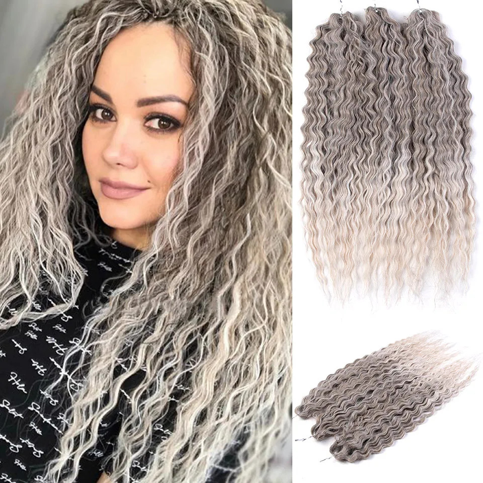 Ariel Hair Synthetic Twist Crochet Curly Hair 24 Inch Water Wave Braid Hair