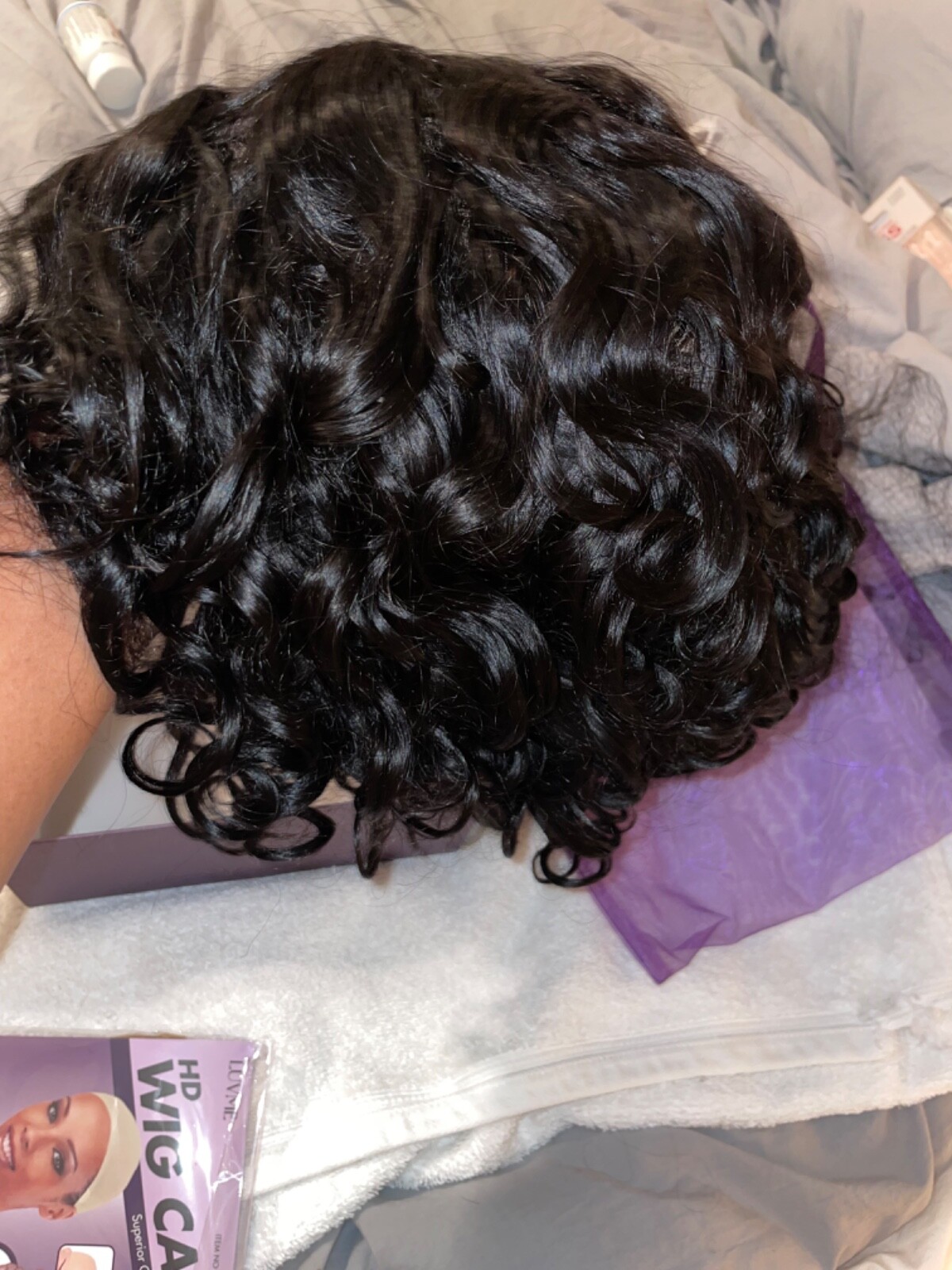 Luvme Hair Mature Bouncy Left C Part Natural Black Ombre Loose Wave Glueless