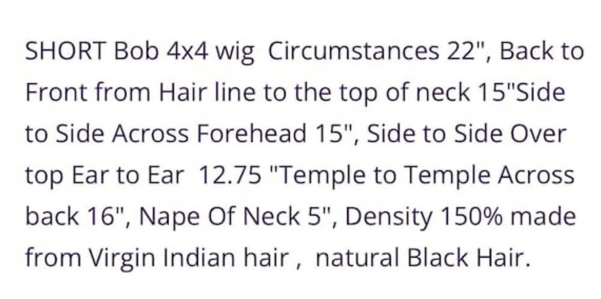 Virgin Indian Hair Bob Wigs 4×4 Lace Closure Wig Short Wigs 10 Inches