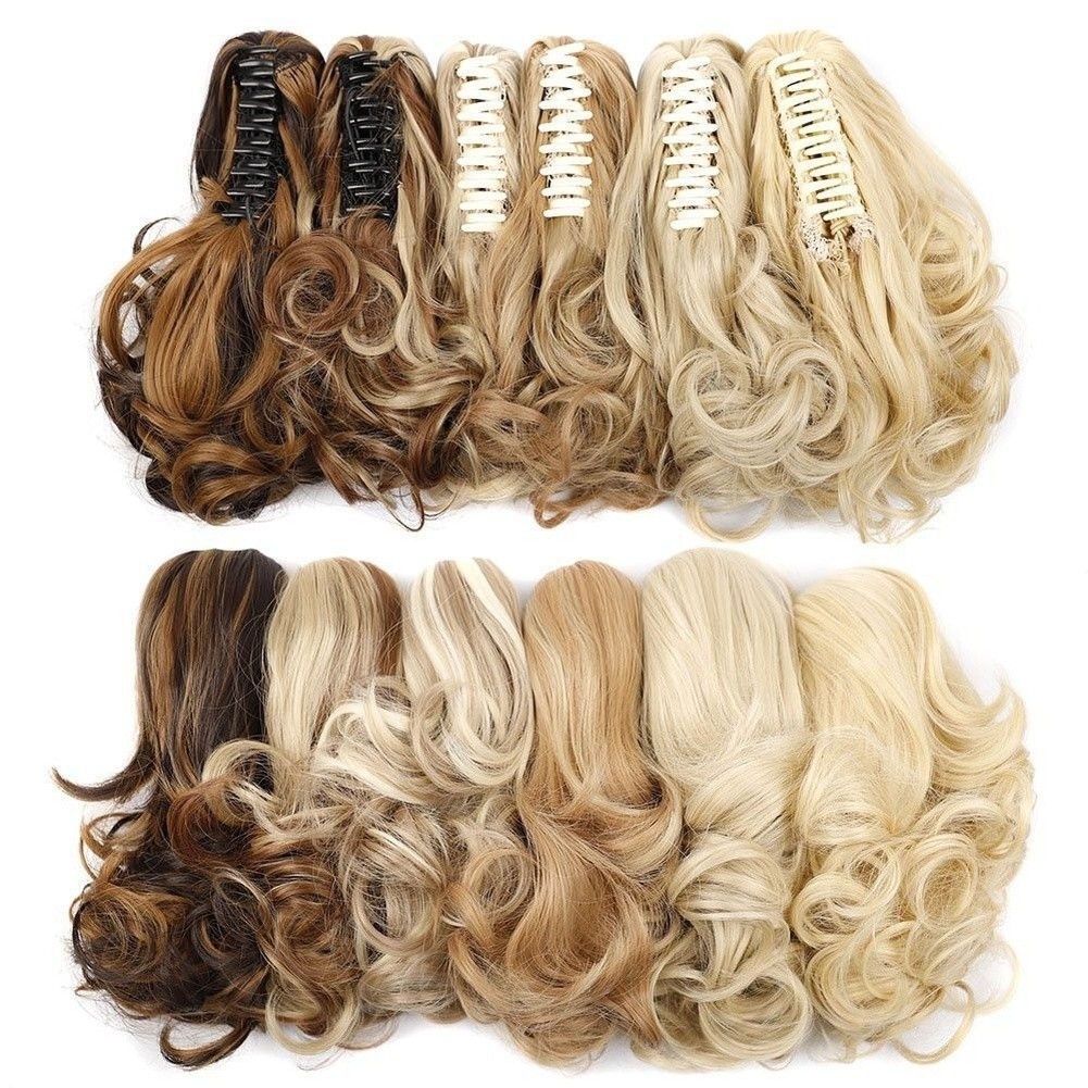 Handwoven Curly Clip Ponytail Extension High Temperature Wire Hair 30cm