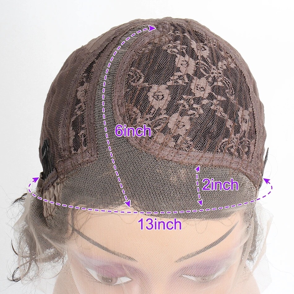 13*1 Bouncy Curly Pixie Cut Lace Front Black Brazilian Human Hair Wigs For Women