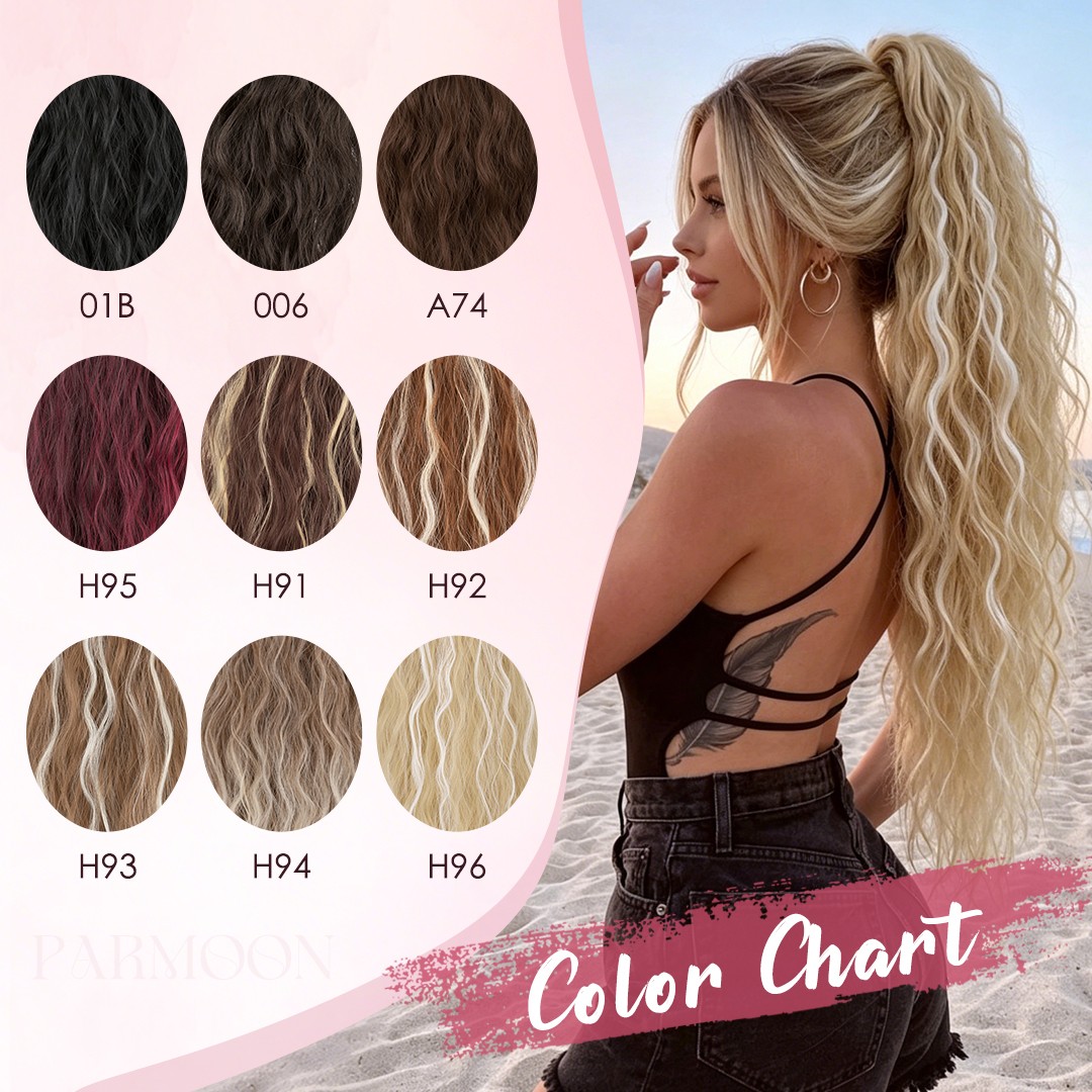 Mega Long & Thick 30″ Fluffy Messy Loose Wave Claw Clip Ponytail Hair Extensions