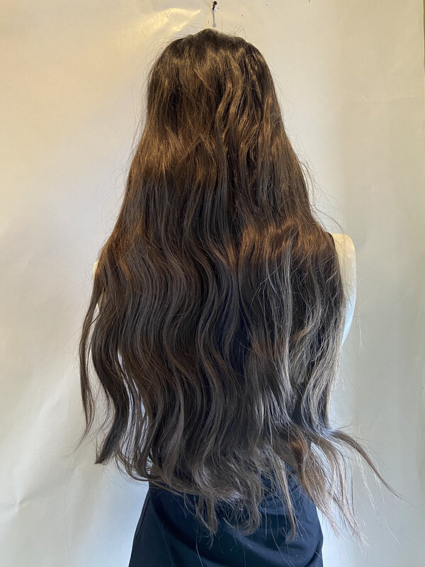JORDYN WOODS EASILOCKS BODYWAVE LACE U-PART 24″ DARK BROWN OMBRE HAIR