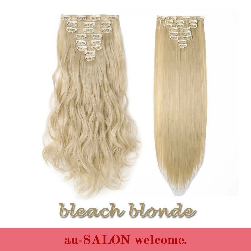 CLEARANCE 100% Soft Hair Extensions 8 Pieces Clip In Straight Wavy FULL HEAD US