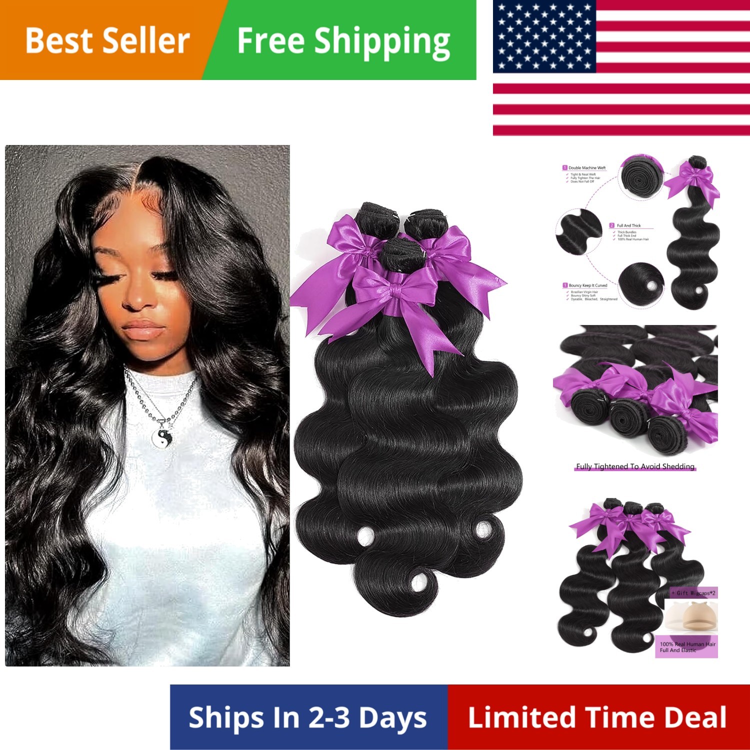 12A Human Hair Bundles 16 18 20 Inch Body Wave Bundles Human Hair 100% Unproc…