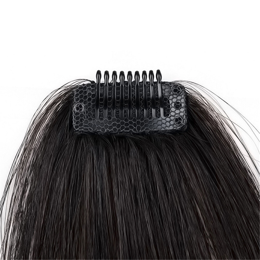 Fluffy Real Human Hair Extension Bang Front Middle Side Bangs Clip in Hairpiece