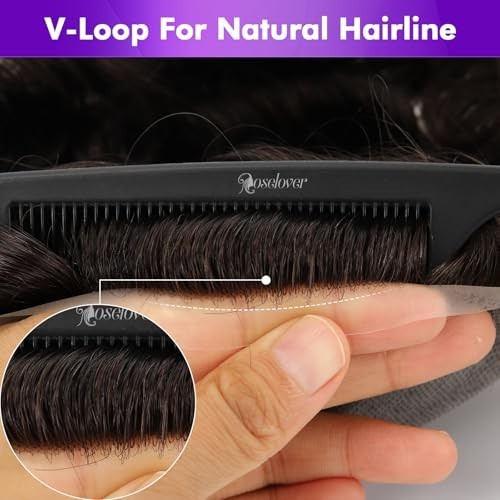 8×10 Inch PU Thin Skin Toupee for Men – 0.03mm Human Hair Replacement System, Na