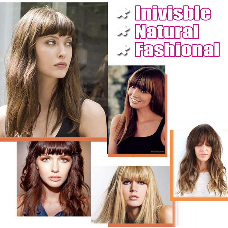 Women Real Remy Fringe Bangs Clip In Human Hair Extension Front Top Piece Blonde