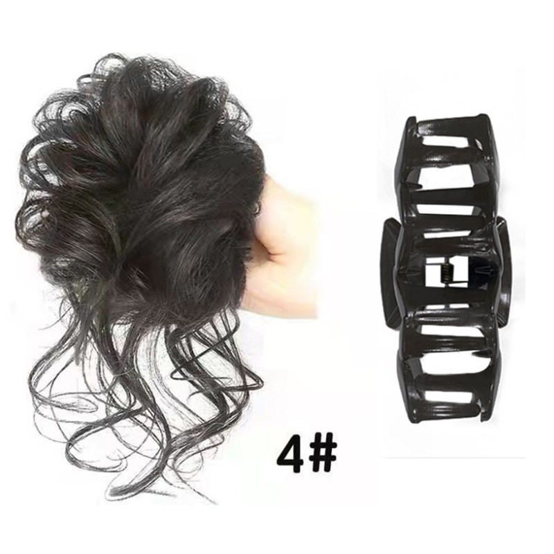 Synthetic Hair Bun Chignon Messy Curly Gripping Clip Elastic Women False Hairpin