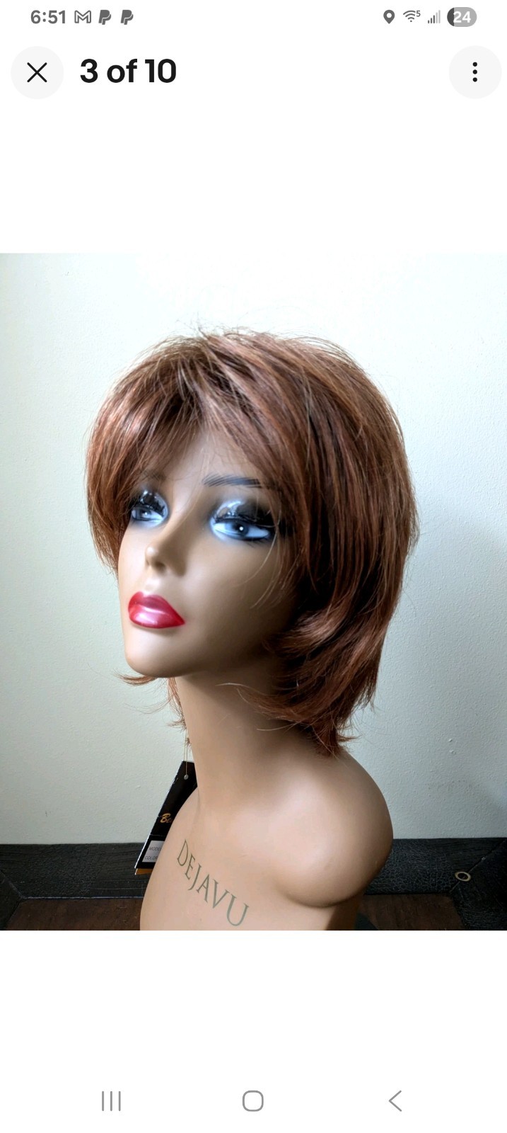 Tony Of Beverly Hills “Lauren” Blended Red 29T Elura Blend Short Bangs Classy