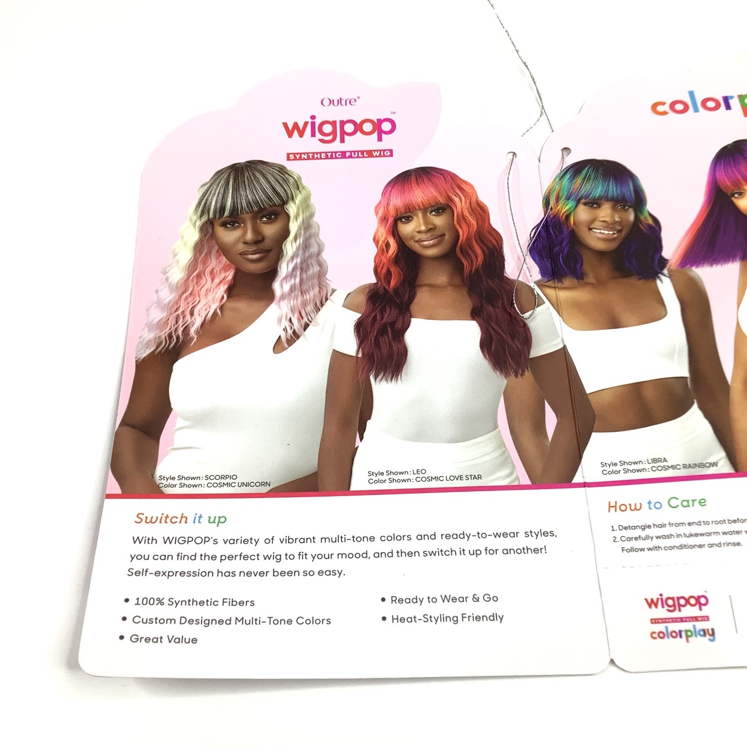 Outre Wigpop Colorplay SCORPIO Synthetic Full Wig 613 Blonde Heat Friendly