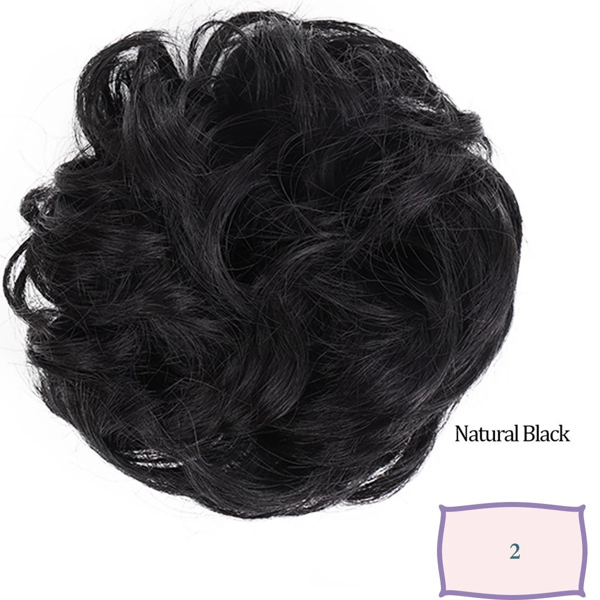 Natural Curly Messy Bun Hair Piece Scrunchie Updo Hair Extensions Real as