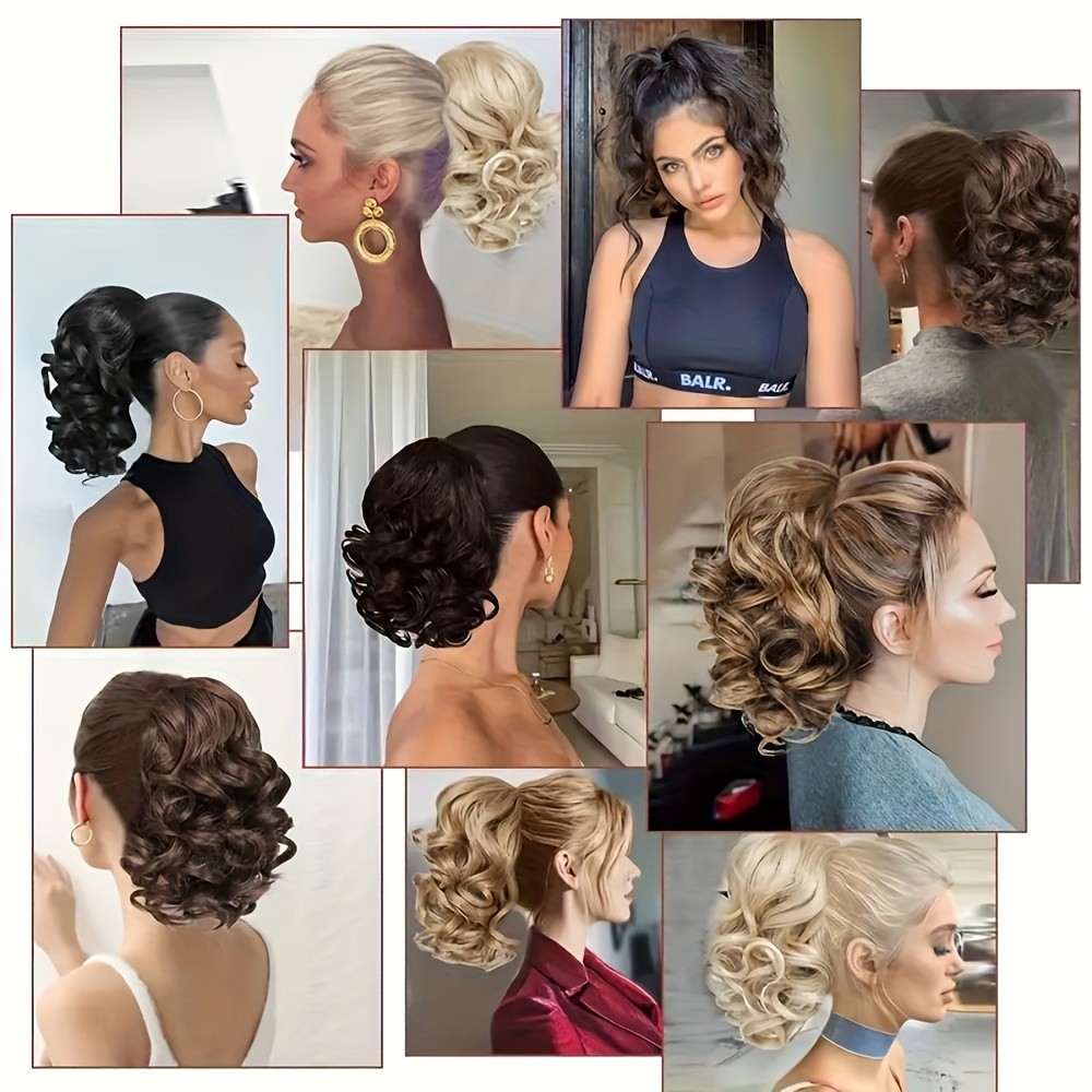 Curly Wave Clip-In Ponytail Hair Extensions for Women – High-Temperature Fiber