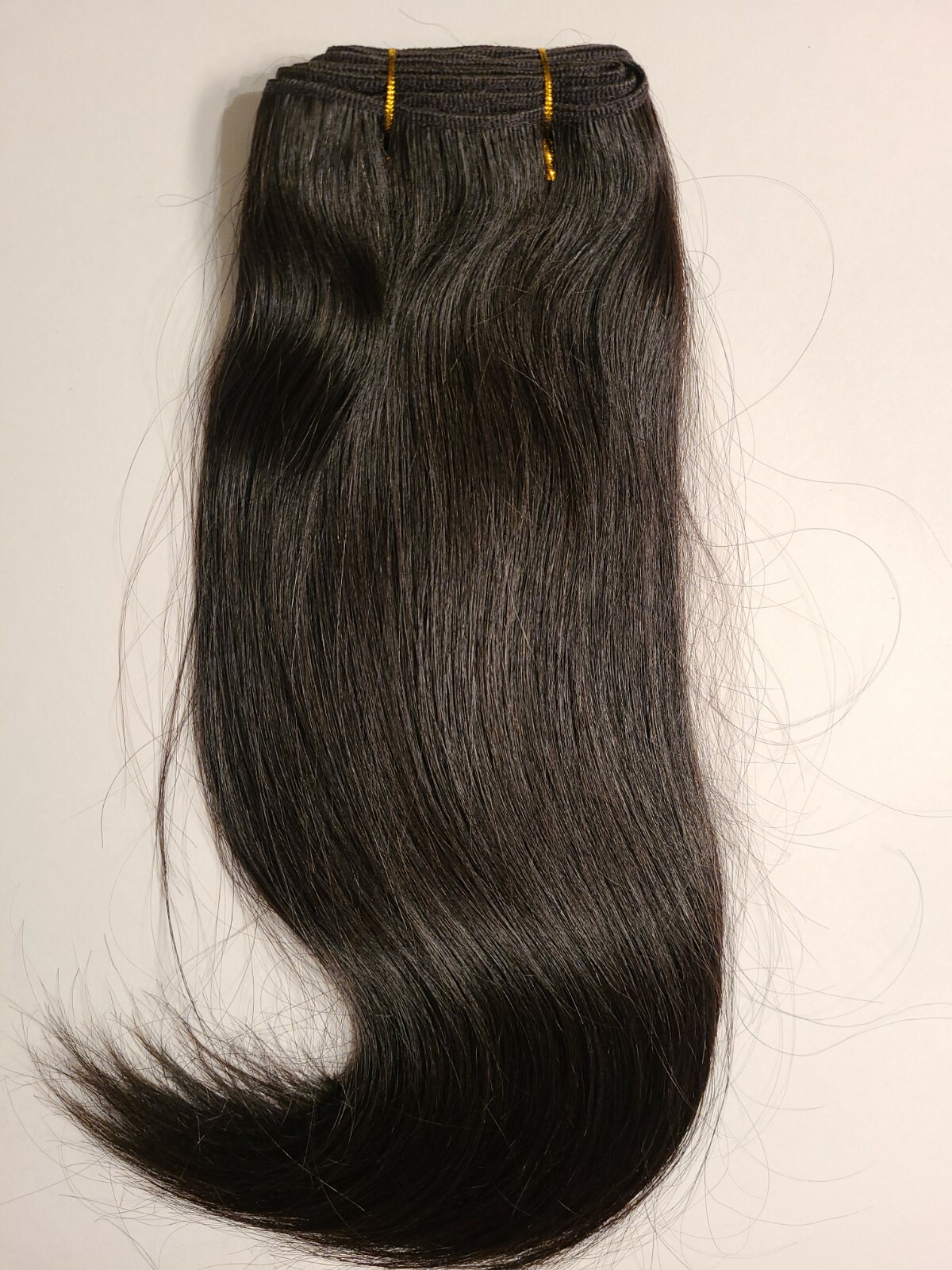 Human Hair 16″ Silky Straight #1B (VIRGIN) Hair Bundle Made In INDONESIA