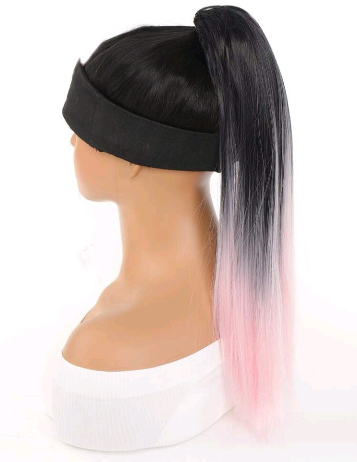 Ponytail Colorful Synthetic Claw On Clip In Women Hair Extension Straight Hairp