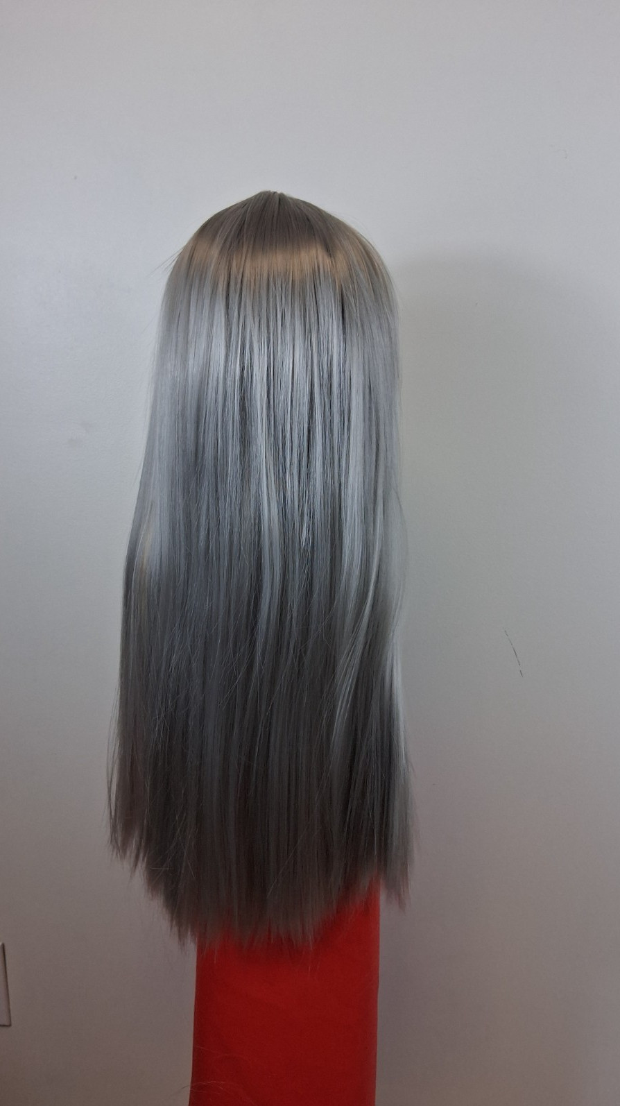 Long Straight wig with Air Bangs High Temperature Synthetic Fiber Heat Resistant
