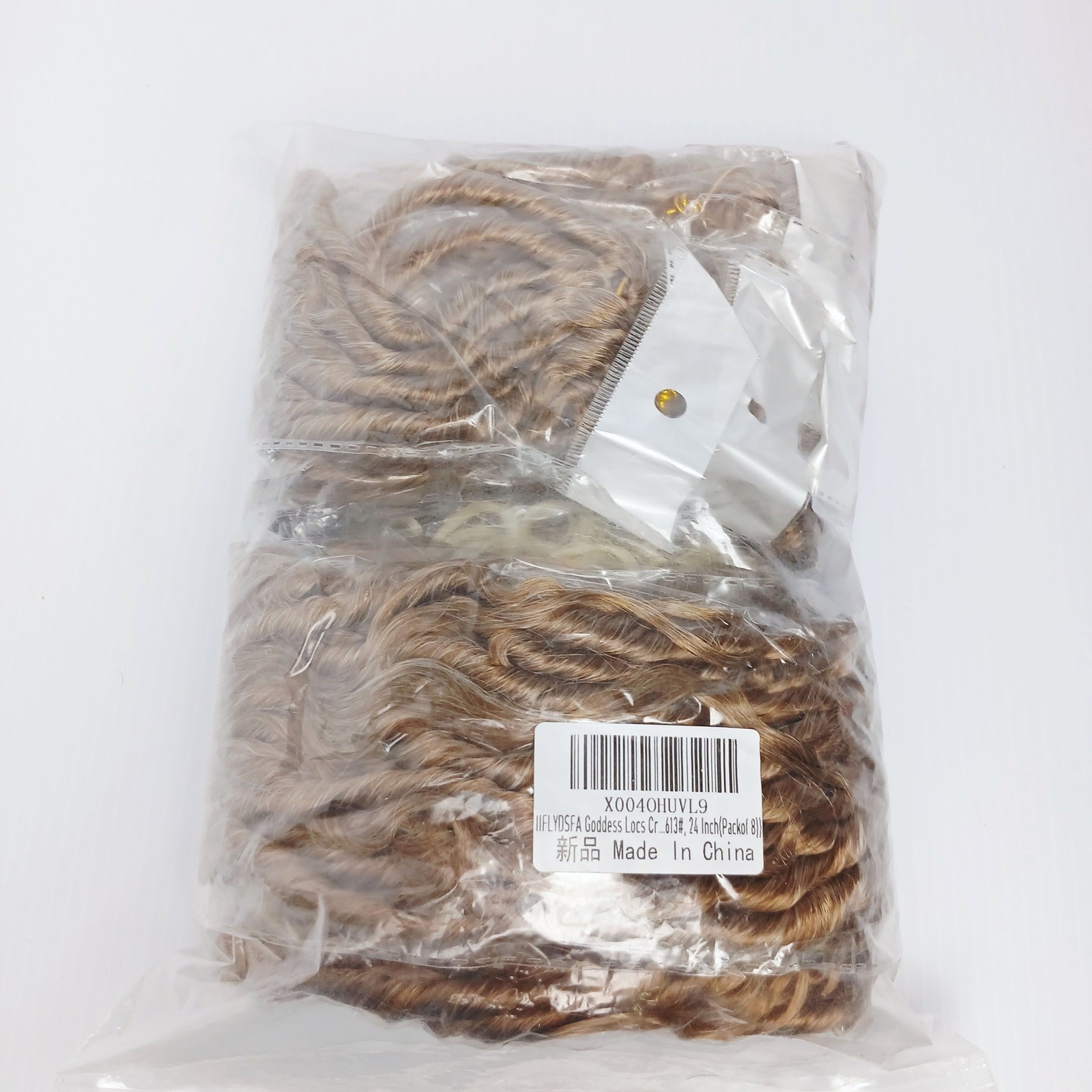 24 Inch Goddess Locs Crochet Hair 8 Packs #27/613 Ombre Blonde Boho