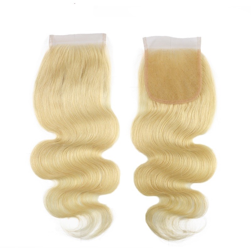 Blonde 613 & 1B/613 Lace Closure 4*4 Body Wave Free Part 100 human Hair