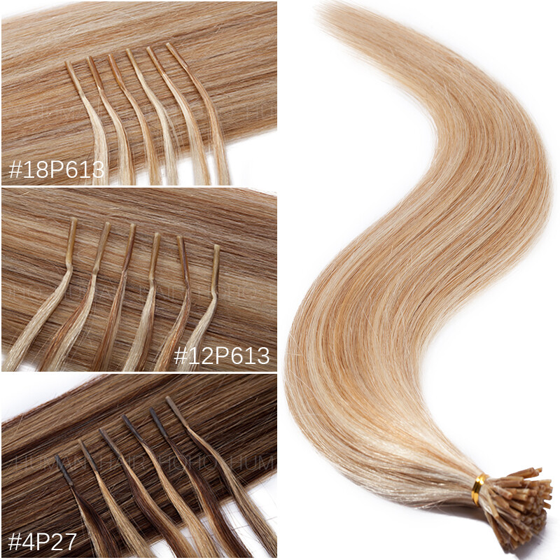 300 Sticks I TIP Pre Bonded Real Remy Human Hair Extensions Micro Loop Ring Long