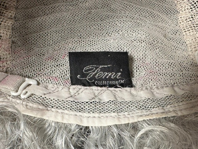 Femi Collection Grey Tight Curl Wig / 100% Synthetic / Non Flammable Fiber