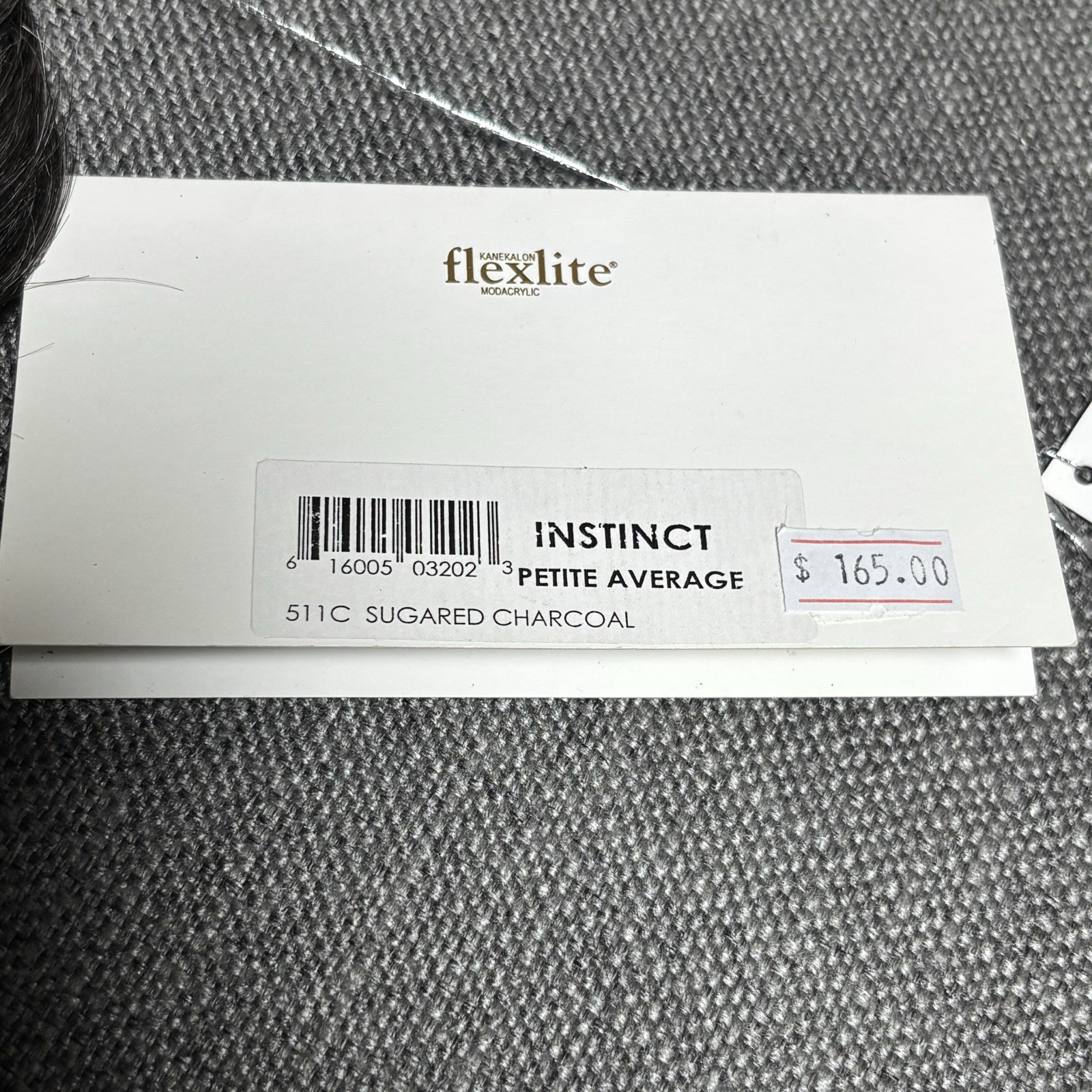 Gabor Instinct Wig Petite/Average 511C Sugared Charcoal Short Shag NWT