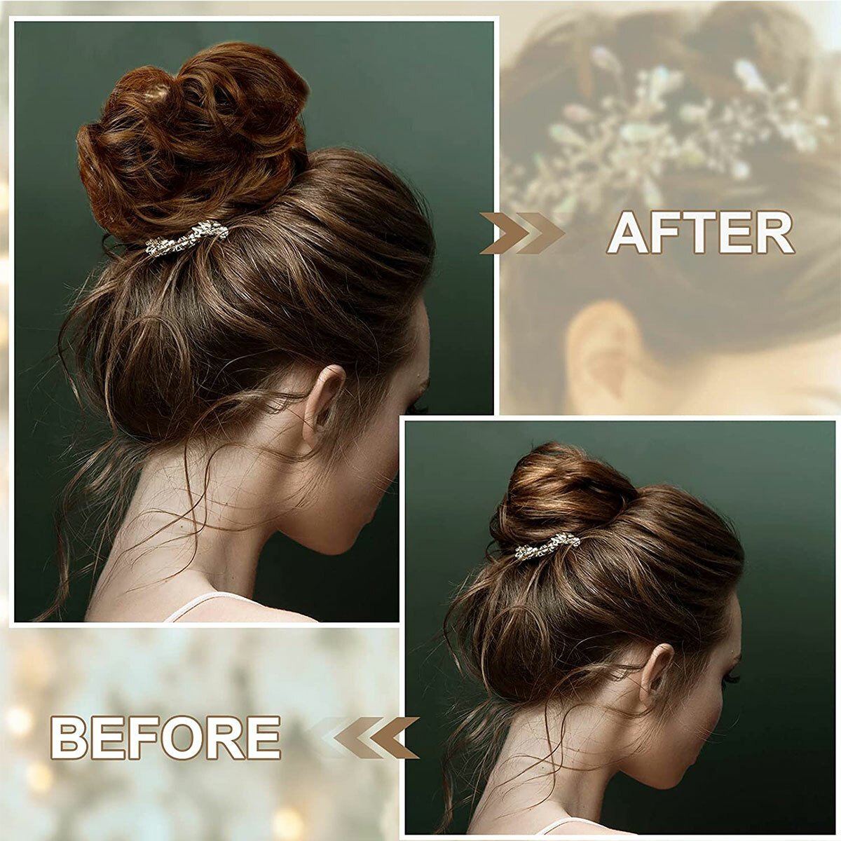 Curly Messy Bun Hair Piece Scrunchie Updo Real Human Hair Extensions 100% Remy